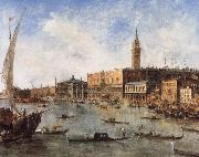 Francesco Guardi The Doge-s Palace and the Molo from the Basin of San Marco Sweden oil painting artist